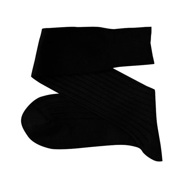 Dress Socks | Black | Over The Calf | Mid Calf | %100 Cotton Lisle Casual Dress Socks | Gift For Dad|