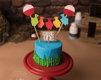 SHAMI The Big One GO fishing Cake Topper- One Cake Topper for