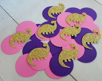 Dinosaur Confetti, Dinosaur Birthday Decorations, Dinosaur Baby Shower Decorations, Girl Dinosaur Birthday, Girl Dinosaur Invitation