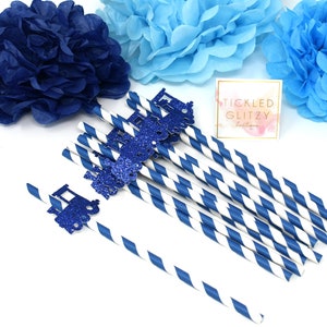 Train Party Decorations, Train Straws,  Train Party Decor, Blue Train Decorations, Chugga Chugga Two Two, Train 1st Birthday, Train Shower