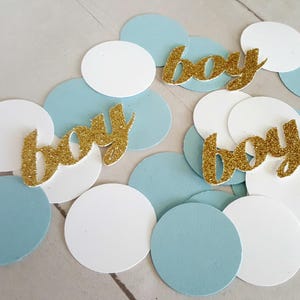 Boy Confetti, Boy Baby Shower Confetti, Boy Baby Shower Decorations, Boy Sprinkle Decor, Boy Sip and See, Boy Baby Shower, Blue Gold Shower