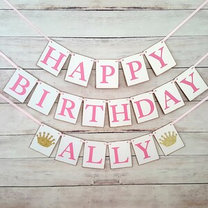 Princess Birthday Banner, Princess Party Decorations, Pink and Gold Princess Party, Princess First Birthday, Princess Theme Party Decoration
