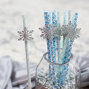 Reusable Snowflake Straws: Perfect For A Winter Wonderland - Temu