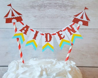 ORIGINAL Circus Cake Topper, Circus Cake Bunting, Circus Baby Shower, Circus Birthday, Circus Party Decor, Circus Party Decor, Circus Shower