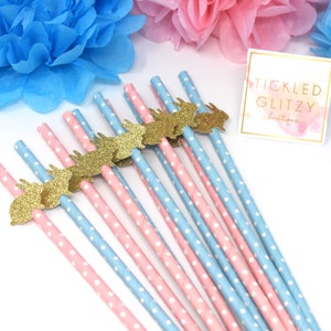 Some Bunny Is One Some Bunnies Are One Easter Straws Easter Party Decor Easter Bunny Decor Bunny First Birthday Bunny Baby Shower Blue Straw