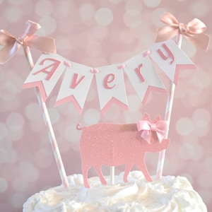 Piggy Cake Topper, Pig Cake Topper, Piggy Baby Shower, Piggy Birthday, Pig Party Decorations, Little Piggy Decor, This Little Pig is One