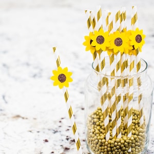 Sunflower Party Decorations. Sunflower Party Straws. Sunflower You Are My Sunshine. Sunflower Bridal Shower. Sunflower Baby Shower Decor