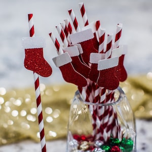 Christmas Party Decorations. Christmas Straws. Christmas Birthday. Christmas 1st Birthday. Christmas Baby Shower Decorations. Holiday Party.