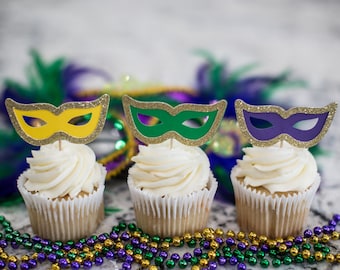 Printable Virtual Mardi Gras Party Cupcake Toppers Set of 9 Mardi Gras Party Mardi Gras Party Supplies Mardi Gras Decorations