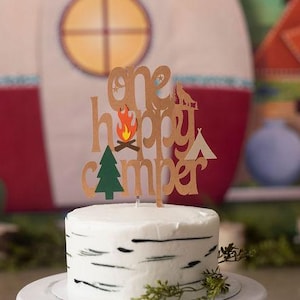 One Happy Camper 1st Birthday Decorations. One Happy Camper Cake Topper. One Happy Camper First Birthday. Camping Birthday. National Park.