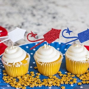 Little Firecracker Decorations. Little Firecracker Cupcake Toppers. 4th of July Party Decorations. Fourth of July Birthday. July 4th Party.