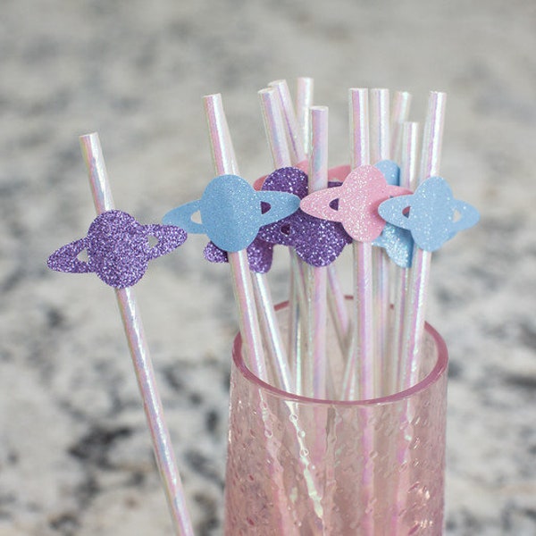 Space Party Decorations. Pastel Space Party Decorations. Girl Space Birthday. Galaxy Birthday. Space Straws. Space Theme. Girl Space Party.