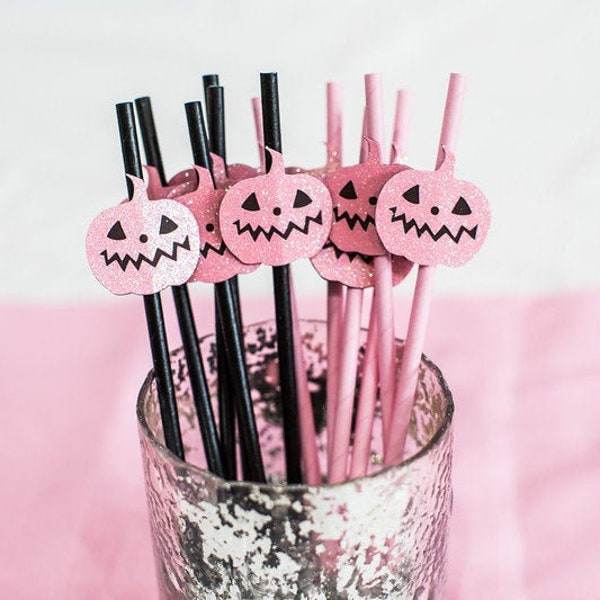 Pink and Black Halloween Party Decoration. Pink and Black Halloween. Pastel Halloween. Pink Halloween. Pink Halloween Straws. Girl Halloween