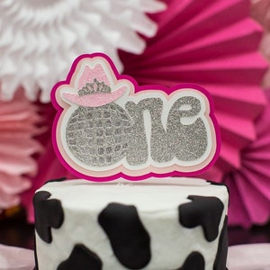 Man I Feel Like I&#39;m One Party Decorations. Disco Cowgirl First Birthday. Man I Feel Like I&#39;m One Cake Topper. Disco Cowgirl 1st Birthday.