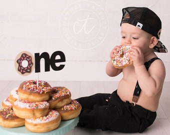 Donut Grow Up Decoartions, Donut Cake Topper, Donut One Cake Topper, Donut Cake Topper, Donut Grow Up Birthday, Donut First Birthday Boy