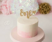 One Glitter Cake Topper, First Birthday Cake Topper, Heart 1st Birthday,  Glitter Cake Topper Age, Gold Glitter Birthday Decorations by Tickled  Glitzy Boutique