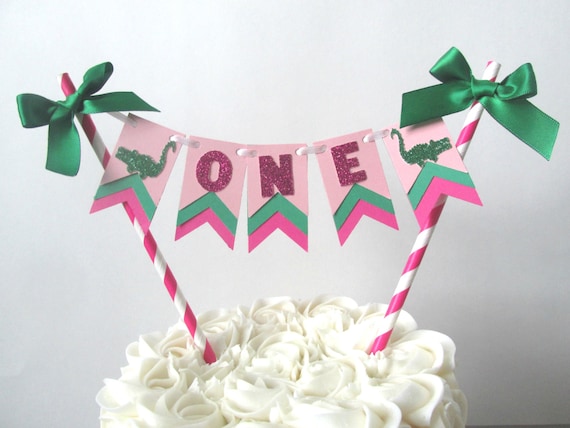 Alligator First Birthday Cake Topper Alligator Cake Topper Alligator Cake Bunting Alligator Smash Cake Topper Alligator Birthday Party Decor Il_570xn