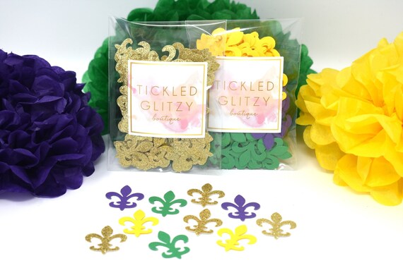 Mardi Gras Confetti. Mardi Gras Decorations, Mardi Gras Birthday Decor. NOLA Bachelorette. Mardi Gras Wedding. Mardi Gras Party Decoration. Il_570xn