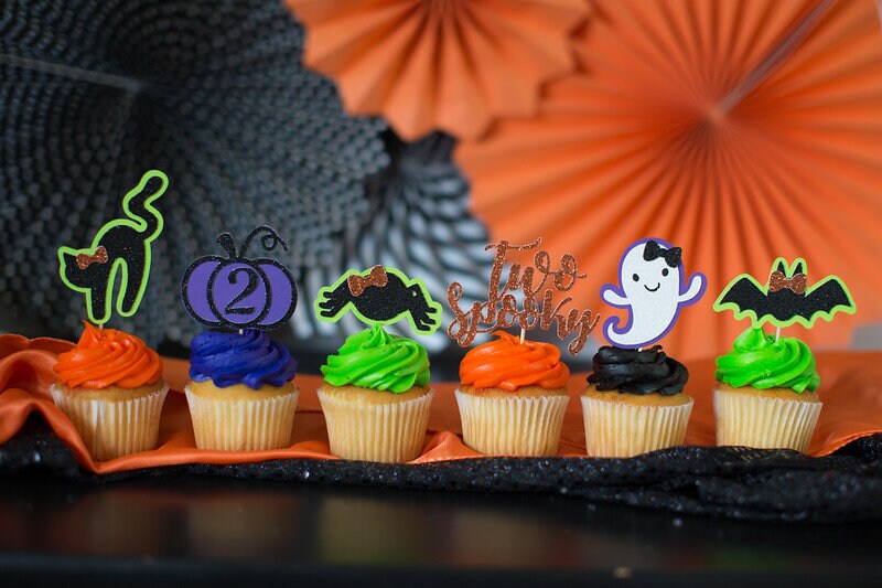 48 Pièces De Décorations De Fête D'Halloween: Décorations De Gâteau Et Cupcakes Pour Fête D'Halloween