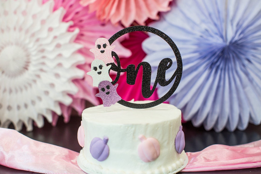 Pink Halloween Spooky One Custom Birthday Backdrop main image 1