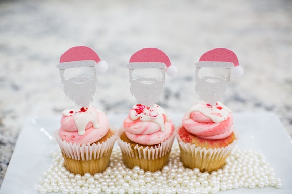 Santa Baby Party Decorations. Pink Santa Party Decorations. Pink Christmas Birthday Decorations. Christmas Girl Baby Shower. Santa Toppers. Il_570xn