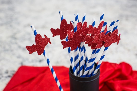 Airplane Decorations, Vintage Airplane Birthday, Airplane First Birthday, Red Navy Airplane Decor, Time Flies Birthday, Time Flies 1st Decor Il_570xn