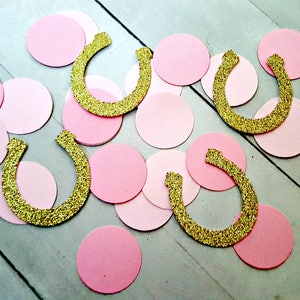 Cowgirl Confetti, Horseshoe Confetti, Horse Confetti, Cowgirl Decorations, Horse Decorations, Horse Birthday, Pony Birthday, Cowgirl Party