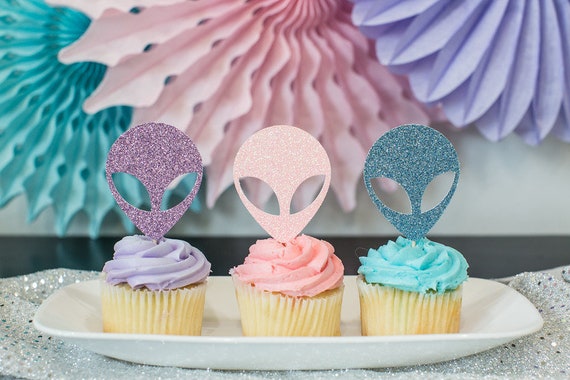 Pastel Halloween Decorations. Outer Space Party Decorations. Pastel Halloween Cupcake Toppers. First Trip Around the Sun. Girl Space Party Il_570xn