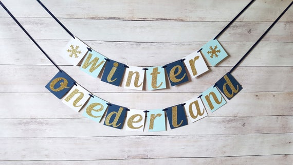 Winter Onederland, Winter Onederland Banner, Boy Winter Onederland, Navy Blue Winter Onederland Decorations, Navy Onederland Banner Il_570xn