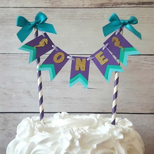 Mermaid Cake Topper Mermaid Cake Bunting Mermaid First Birthday Mermaid Smashcake Mermaid Party Decor Mermaid Invitation Under the Sea