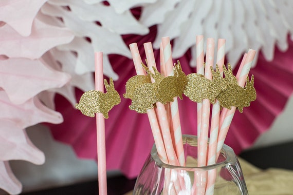 Some Bunny Is One Birthday Decorations. Some Bunny Is On the Way. Bunny Party Decor. Bunny Straws. Easter Straws. Easter Party. Easter Table Il_570xn