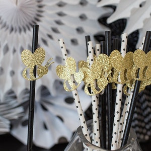 Bumble Bee Party Decorations. Bumble Bee Party Straws. Fun to Bee One Birthday Decorations. Bee Baby Shower. Sweet as can Bee. Mommy to Bee.