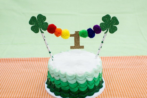 Lucky One 1st Birthday Decorations. Lucky One Cake Topper. Lucky