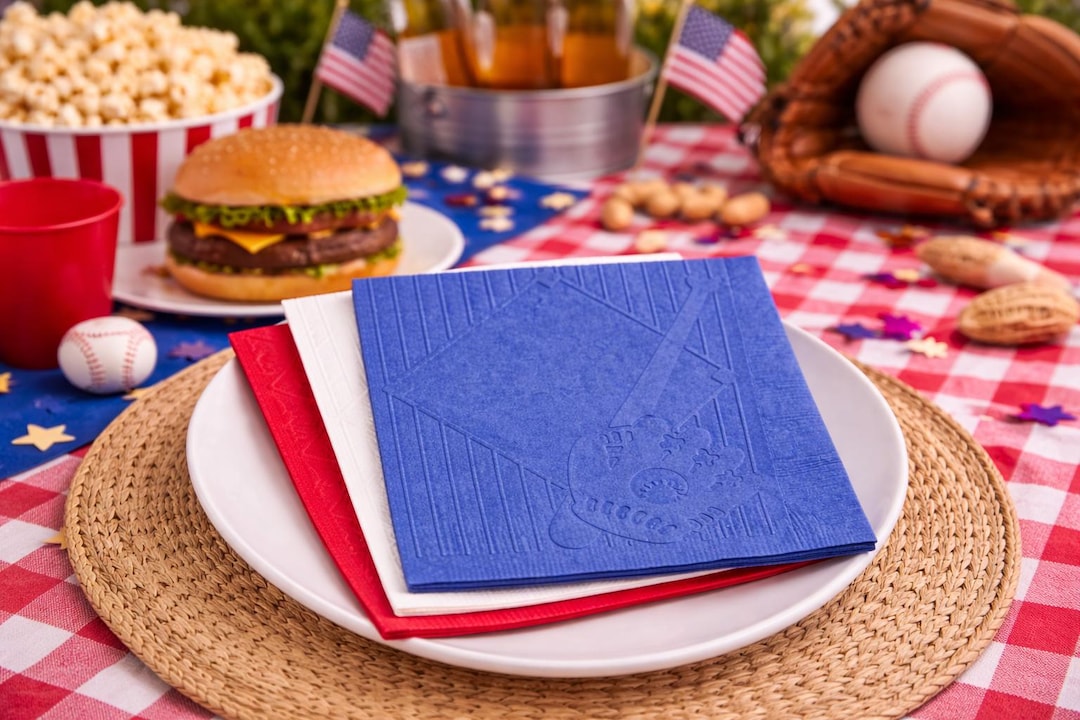 Hand-embossed Baseball Napkins, Party Decorations (set of 24) - Etsy