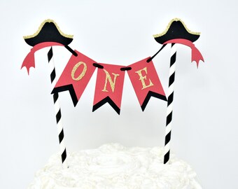 Pirate Cake Topper. Pirate First Birthday, Pirate Cake Bunting, Pirate Smash Cake Topper, Pirate Party Decorations, Pirate Birthday Party