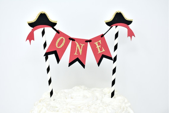 Pirate Cake Topper. Pirate First Birthday, Pirate Cake Bunting, Pirate Smash Cake Topper, Pirate Party Decorations, Pirate Birthday Party Il_570xn