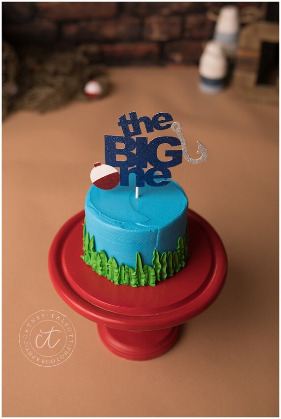 The Big One Cake Topper, Big One Fishing Cake Topper, the Big One