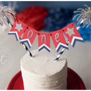 Little Firecracker Decorations, Fourth of July 1st Birthday, 4th of July Birthday, Little Firecracker Cake Topper, Little Firecracker Party