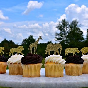 Safari Animal Cupcake Toppers, Jungle Animal Cupcake Toppers, Safari Birthday, Safari Baby Shower, Wild One Birthday, Jungle Baby Shower