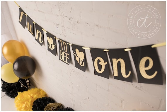 Happy Bee Day Bee Party Decoration Happy Bee Day Banner, Bumble Bee Party  Decoration, Bee Birthday Party, First Birthday 