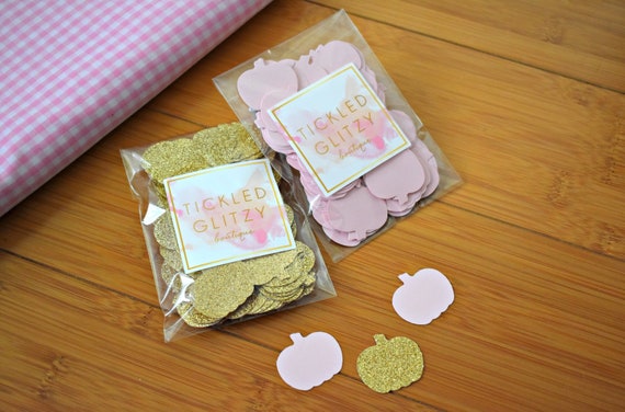200 Little Pumpkin Confetti Little Pumpkin First Birthday Pink Gold Little Pumpkin Party Pink Gold Pumpin Confetti Fall Birthday Decor Il_570xn