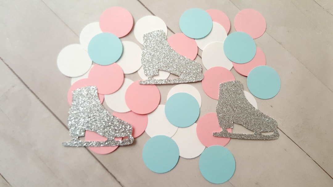 Ice Skating Confetti Winter Wonderland Decorations Ice Etsy