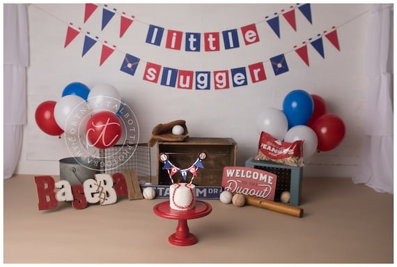 Little Slugger Banner Little Slugger Birthday Little Slugger Baby