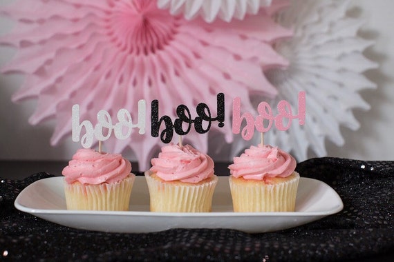 Boo Cupcake Toppers. Ghost Birthday Decorations. Booday Decor. Ghost 1st Birthday Decor. The Spooky One. Ghost Baby Shower. Pink Halloween Il_570xn