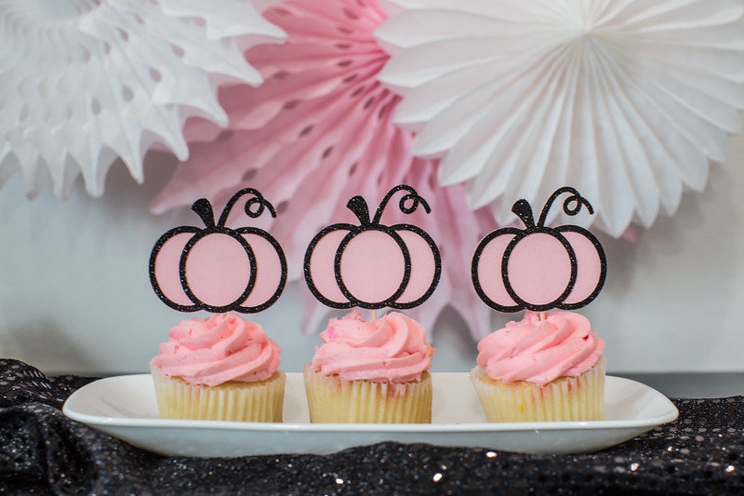 Pink and Black Halloween Decorations. Pink and Black Pumpkin