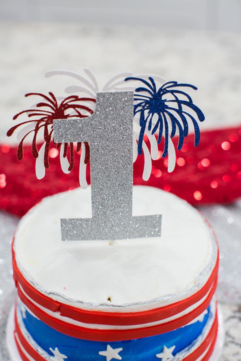 Little Firecracker Cake Topper For 1st Birthday & 4th Of July Parties | Handmade Patriotic Decor For Gender Reveal & Baby Showers - View #14