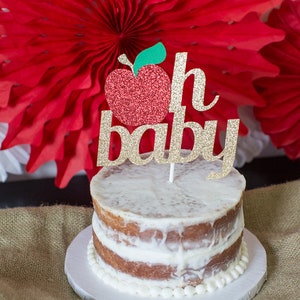 Apple Baby Shower Decorations. Apple Oh Baby Cake Topper. Teacher Baby Shower. Apple Baby Shower Decor. Apple of Our Eye Baby Shower Decor.