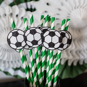 Soccer Party Decorations. Boy Soccer Party. Soccer Straws. Soccer Ball Party Decorations. Soccer Birthday. Soccer Birthday Decorations,