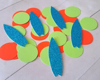 Surfboard Confetti, Surfing Birthday, Surfing Decorations, Little Surfer, Boy Surfing Party, Surfing Party Decor, Surfing Confetti,