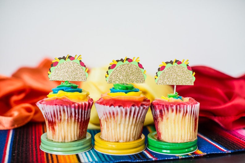 Taco Cupcake Toppers. Fiesta Party Decorations. First Fiesta. Taco Twosday. Fiesta Cupcake Toppers. Taco Bout a Graduate. Taco Bout a Bride. image 4